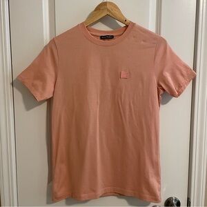 Acne Studios Face Patch Short Sleeve T-shirt Peach Size Small